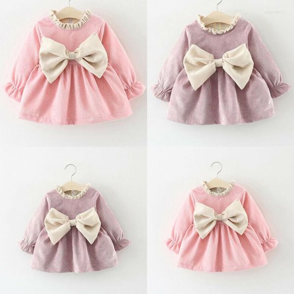 Mädchenkleider UK Süßes Winterkleid für Kleinkinder, Babys, Prinzessin, Party, Hochzeit, Schleife