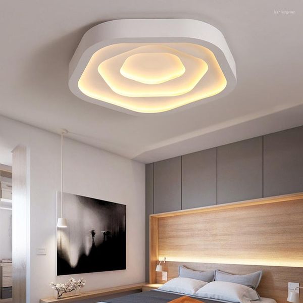 Deckenleuchten, LED-Lampe, Studie, nordischer Stil, Schlafzimmer, weiß, einfach, dimmbar, modern, Rose, Mädchen, Herz, Zimmer, warm, kreatives Zuhause, superhell