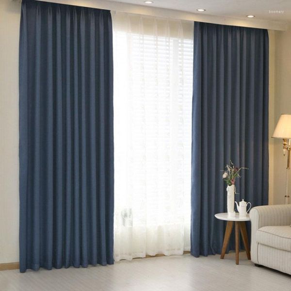 Cortina El Cortinas Blackout Sala de estar Color sólido Tratamientos de ventanas para el hogar Dormitorio moderno Cortinas para la venta Panel único