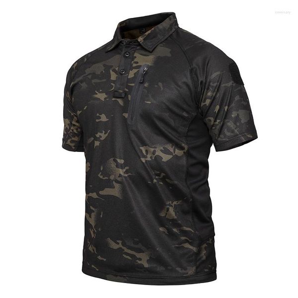 Мужские половые рубашки Polos дышащие армейские боевые боевые боевые бои о быстрой сушке охоты на военную рубашку плюс 3xl