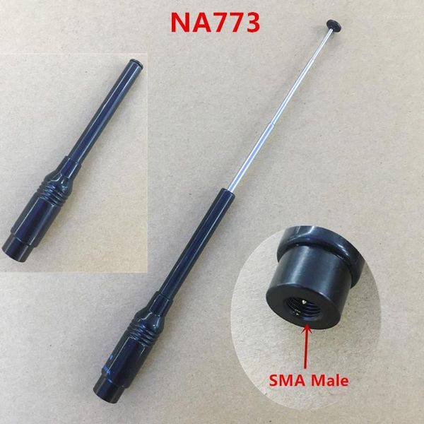 Walkie Talkie Honghuismart NA773 UV Dual Band SMA Maschio Antenna ad alto guadagno per Yaesu Vertex Standard Linton Puxing PX2R PXA6 ecc