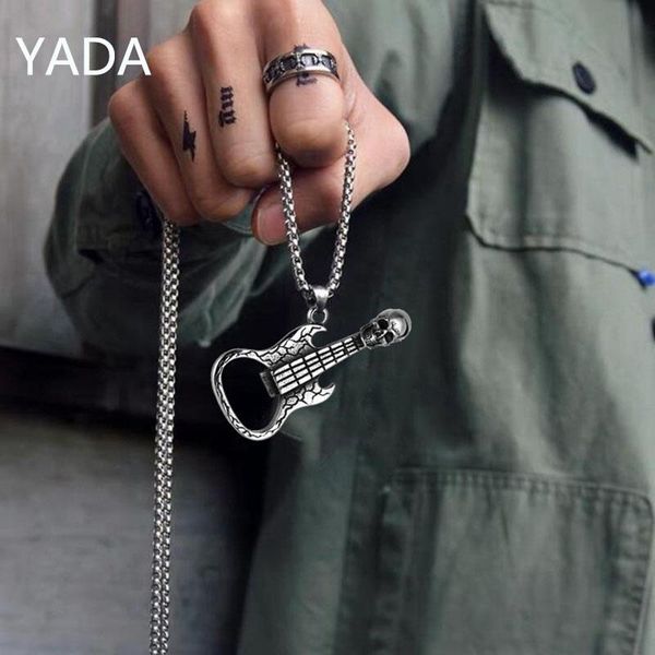 Colares pendentes yada hippie rock estilo cool street bar guitarra apresentanecklace for Men women jóias ligas colar de presentes se210096