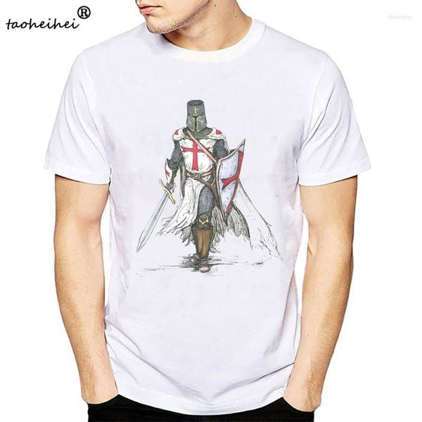 Männer T Shirts Templer Ritter Lustige Anime Hemd Männer Casual Kurzarm Swag Sommer Weißes T-shirt Plus Größe Homme