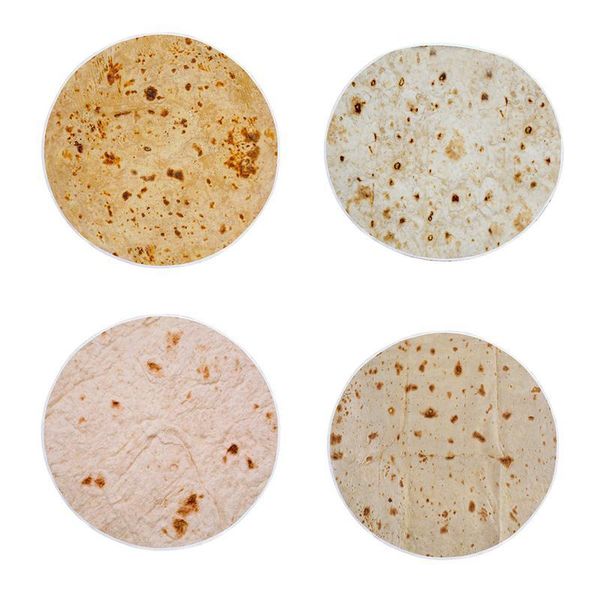 Havlu tortilla şekli battaniye yuvarlak plaj banyo sahil pelerin 150cm taşınabilir partiler plajlar piknik malzemeleri