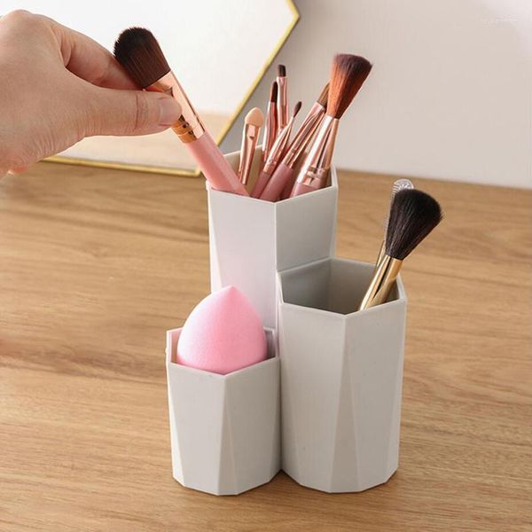 Caixas de armazenamento Os organizadores de esmalte de maquiagem do portador de caneta Pen Rack Cosmetic Brush Box Make Tools Products