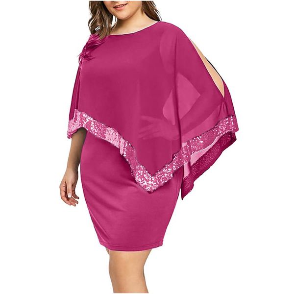 Vestidos casuais Mulheres vestido 2023 Verão plus size fria ombro frio sobreposição