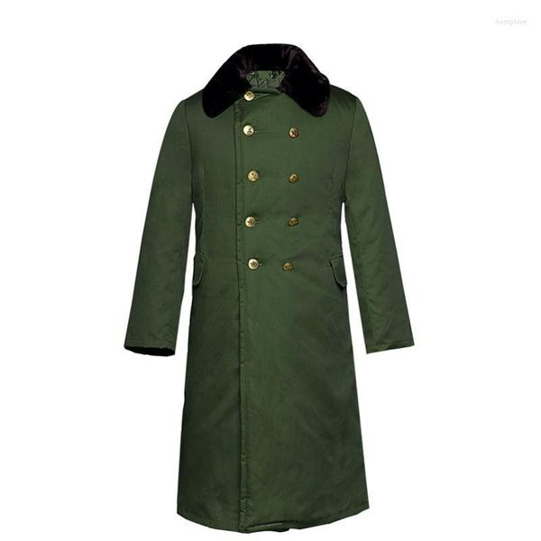 Men's Down Scienwear 2023 Winter Green Military Pad Coats Mens Security Guard Parka Giacche in cotone Outdoor Night Working Clothes Plus Size