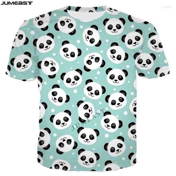 T-shirt da uomo Jumeast Marca Uomo/Donna T-shirt stampata 3D Animale adorabile Panda Hip Hop Moda Camicia a maniche corte Pullover sportivo Tops Tees