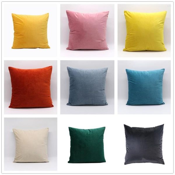 Pillow Factory Direktverkauf, moderner, einfacher, einfarbiger, dicker holländischer Samt-Sofabezug, superweicher Candy-Kissenbezug