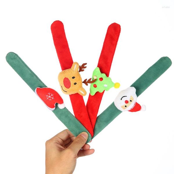 Weihnachtsdekoration Party Spielzeug Kinder Armbands Modedekoration Armband Pat Clap Circle Schneemann Santa Claus Spaß