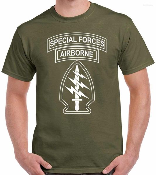 Camisetas masculinas 2023 Moda Moda Manga de camiseta Patches Green Beret Patches SF Fabricantes de camisas
