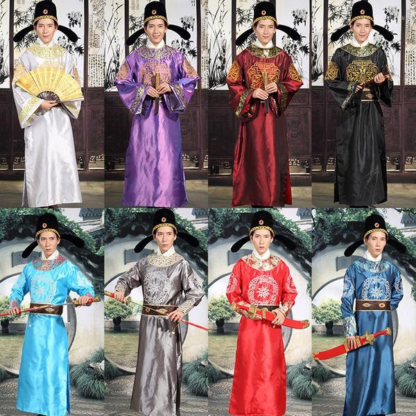 Sahne Wear 2023 Man's Tang Suit Çin Geleneksel Antik Hanfu Erkekler Cosplay Kostüm Daha Fazla Renk Elbise Çetesi için