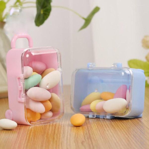 Confezioni regalo 12 pezzi Mini valigia Contenitore per caramelle Contenitore per dolci Bomboniere Forniture per feste per baby shower