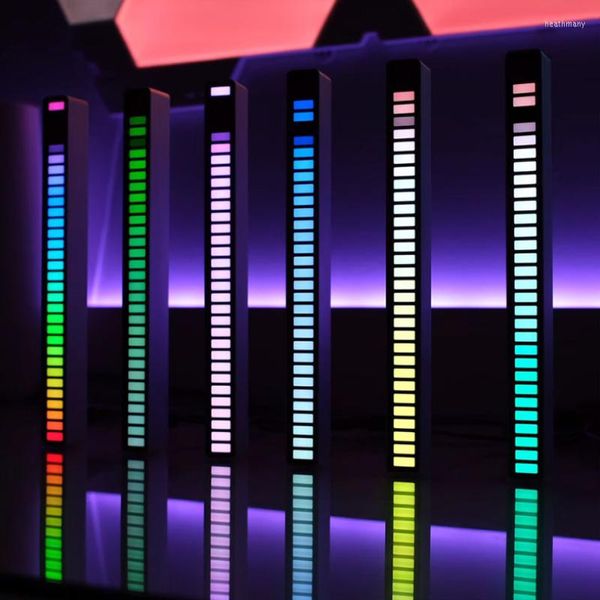 Gece Işıkları Led şerit Işık Ses Kontrol Pikap Ritim Müzik Atmosferi RGB BAR USB Araba Partisi için Renkli Lamba