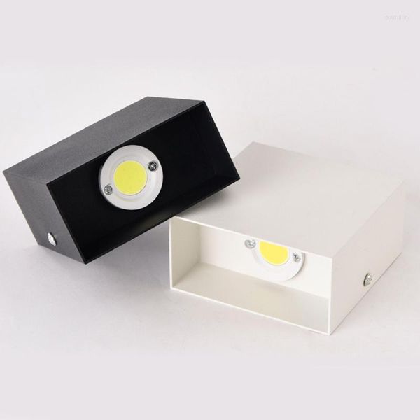 Lampade da parete Lampada a LED da 6 W con regolazione della camera da letto moderna accanto alla lettura Luce interna Cubo di alluminio COB per il corridoio del soggiorno El