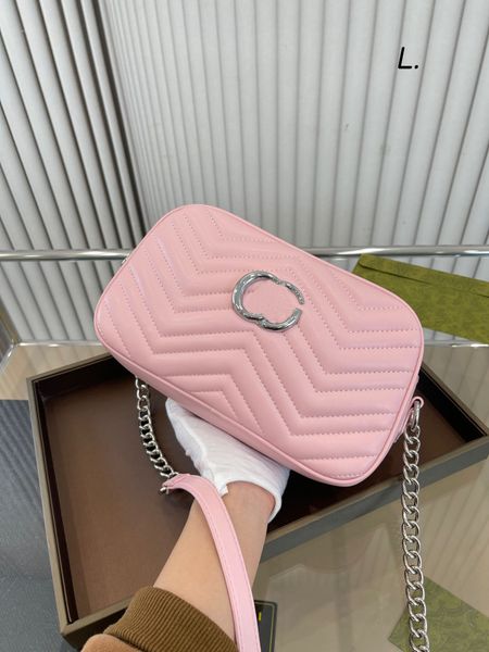 7A Top Saco de Designer Bolsa Famosa Brand Pink Camera Bags Classic Women Marmont ombre