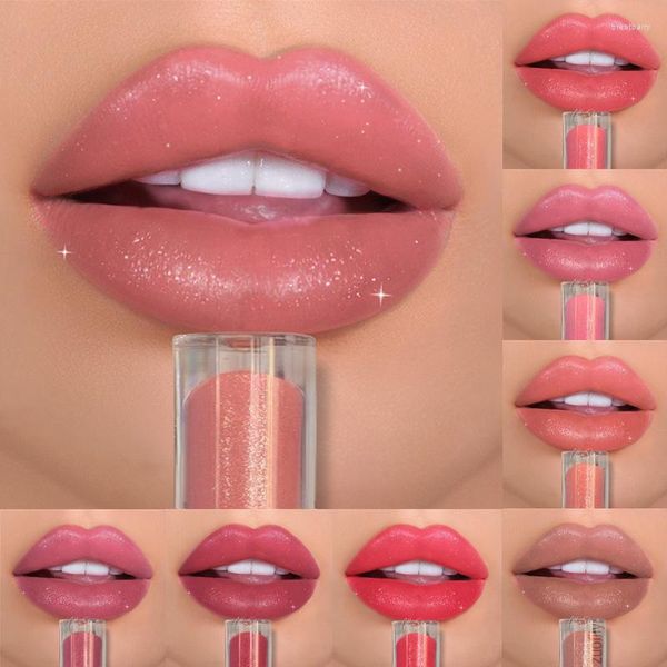 Lip Gloss 12 Cores Sexy Shimmer Diamond Glitter Líquido fosco Lipstick