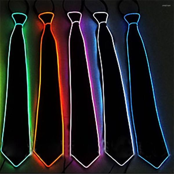 Papillon Unisex Casual Light Tie Show Party LED Bar Night Fashion Personalità Divertimento Decorazione Accessori Costume di scena