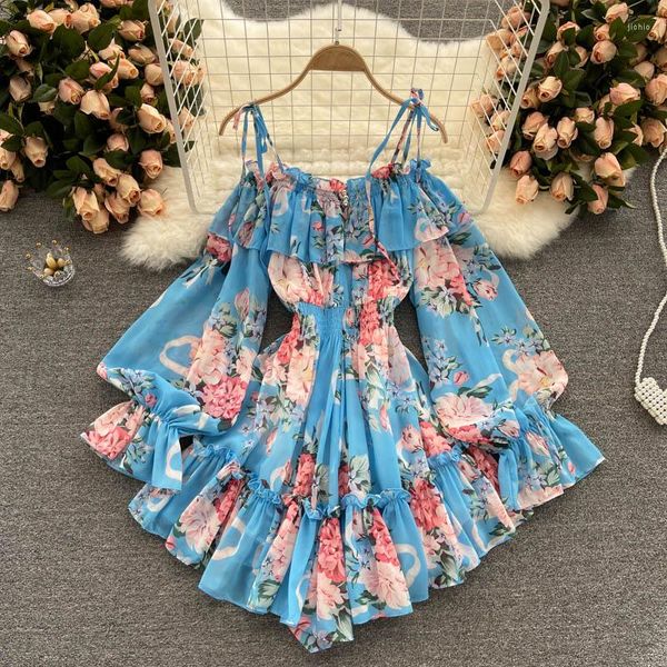 Casual Kleider Sommer Tube Top Rüschen Kleid Ein Wort Kragen Temperament Reduziert Alter Frau Kurze Schlanke Chiffon 2023