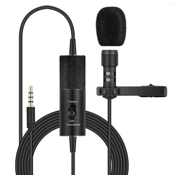 Микрофоны Lavalier Microphone Omniderectional Recording Mini Mic с зажимом 3,5 -мм заглушка Комеполняемая камера телефона Vlog