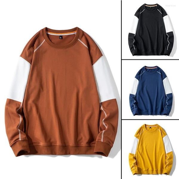 Moletons masculinos estilo massomirt moda moda casual cor sólida o-juba de gola longa blusa hombre sudaderas con capu poleron mujer