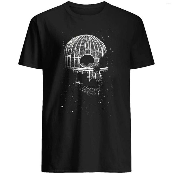 Camisetas masculinas Bigglory Skullcap Death-Star Gráfico Funções de Estrela Filmes Guerra Presente Aniversário de Férias Tee Unisisex T-Shi