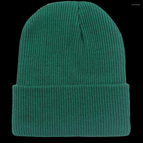 Boinas em branco Solid Solid Winter Knit Feanie Hat para homens Mulheres esticadas macias elegantes pretas laranja amarela bege verde escuro escuro