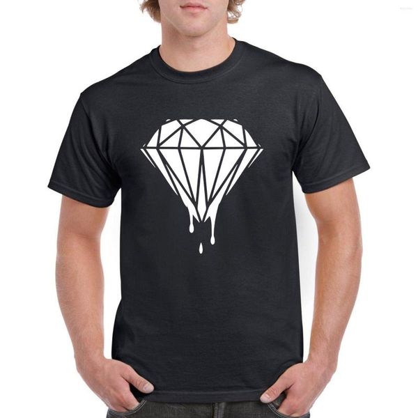 Herren T-Shirts Dripping Diamond S T-Shirt Cooles lustiges T-Shirt Kostüm Herrenbekleidung Kommen Sie beiläufiges Baumwoll-Kurzarm-Top an