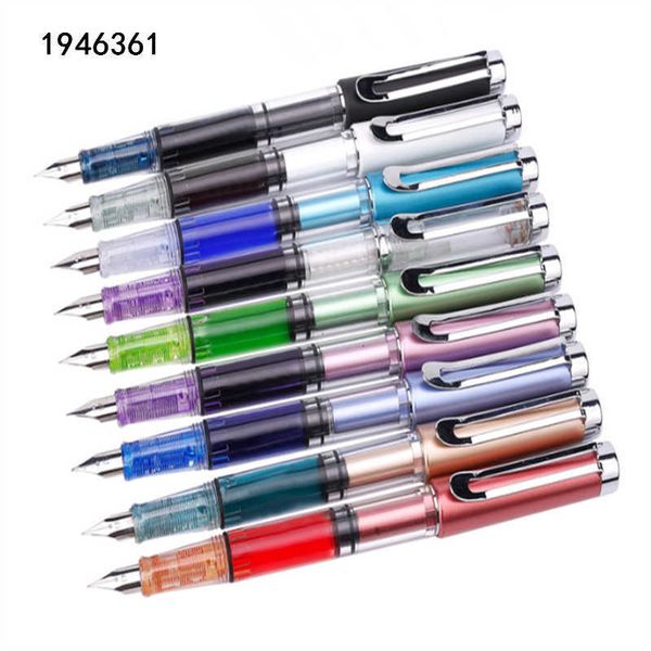 Alta qualidade 662 cor transparente de grande capacidade Fonte caneta estudante de estudante escolar fornecedores de papelaria canetas de tinta