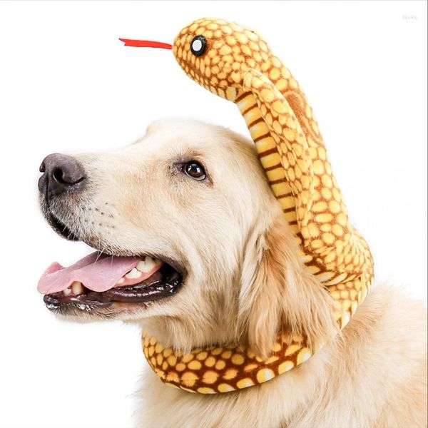 Abbigliamento per cani Peluche Giocattolo vocale Decorazioni per feste per animali domestici Gioca Abbigliamento interattivo Forniture per bavaglini a forma di serpente