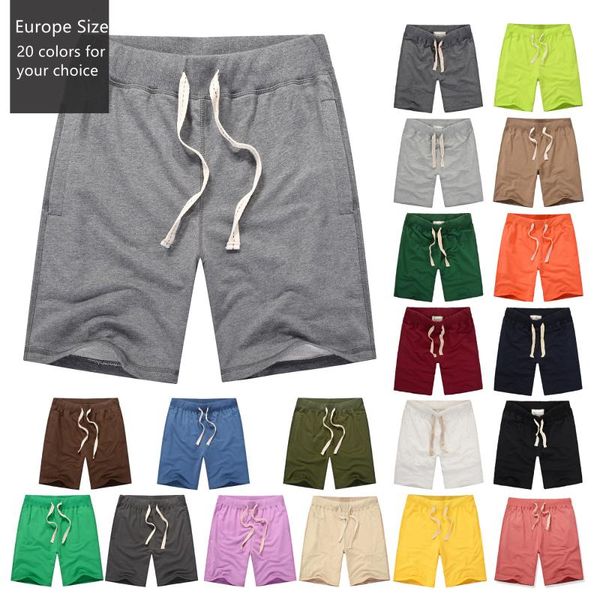 Shorts masculinos Multi cores homens algodão francês Terry Sortpants Sports Casual Summer Summer Outdoor Praia