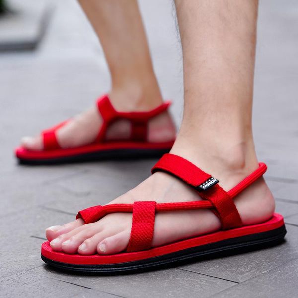 Sandalet Erkekler Yaz Erkek Flip Flops Masaj Terlikleri Siyah Yumuşak Sole Anti-Slip Zapatos Hombre Comfort Fashion Beach Gri