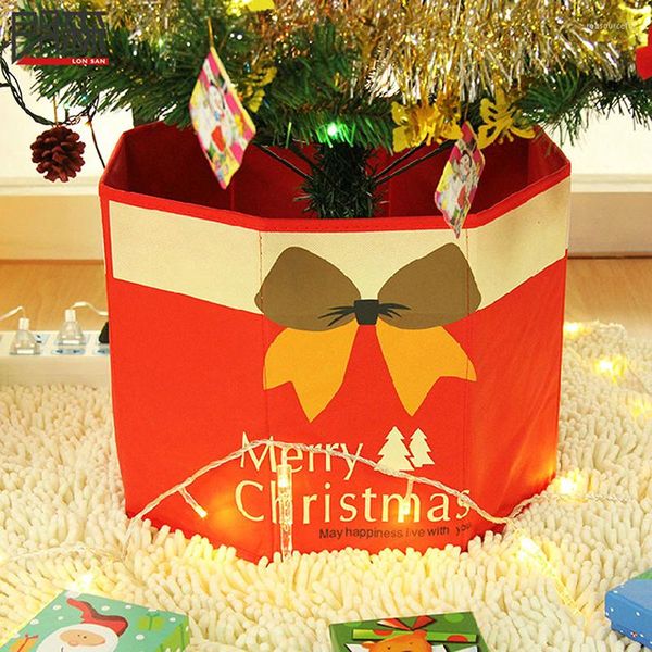 Confezione regalo Scatola da imballaggio per albero di Natale Borsa per bomboniere Scatole per caramelle per biscotti Scatole per mele con campanelli