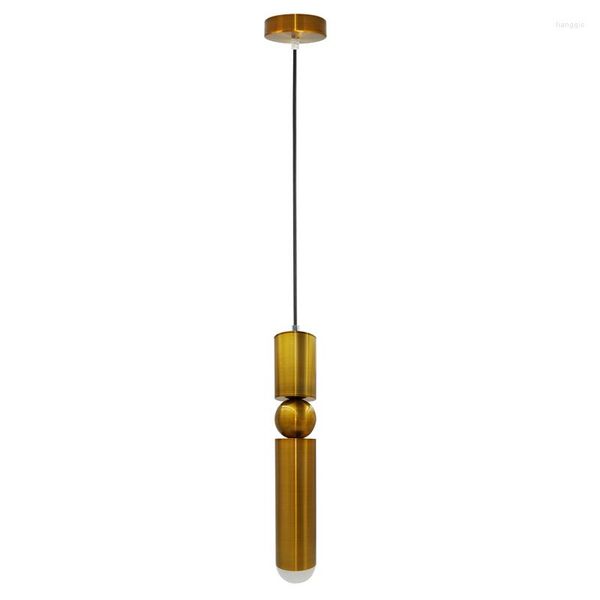 Lâmpadas pendentes Luzes LED modernas Lâmpada de barra de alumínio de alumínio de alumínio Gold Bulbas GU10 Bulbos Hanglamp Iluminação para viver