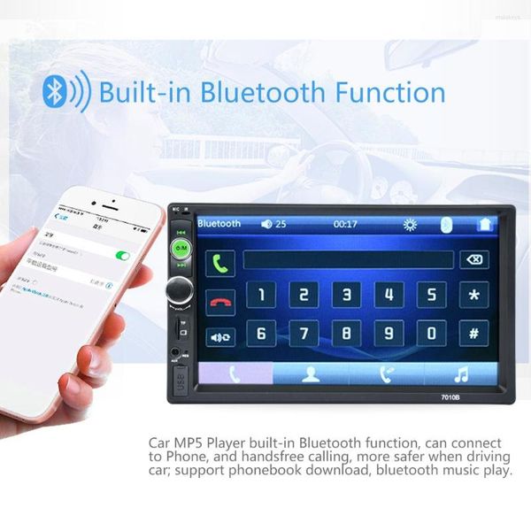 Decorações de interiores 7 polegadas HD Touch Touch Exibir veículo carro Bluetooth Audio Player AM FM MP3 MP4 MP5 DASS Acessórios estéreo DASH