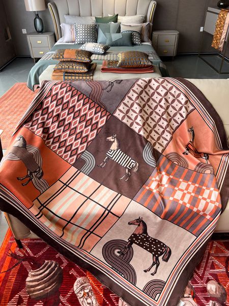 Одеяла для бархатных лошадей Толстое домашнее диван одеяло, продавая большой размер 150200 180200 200230 см.