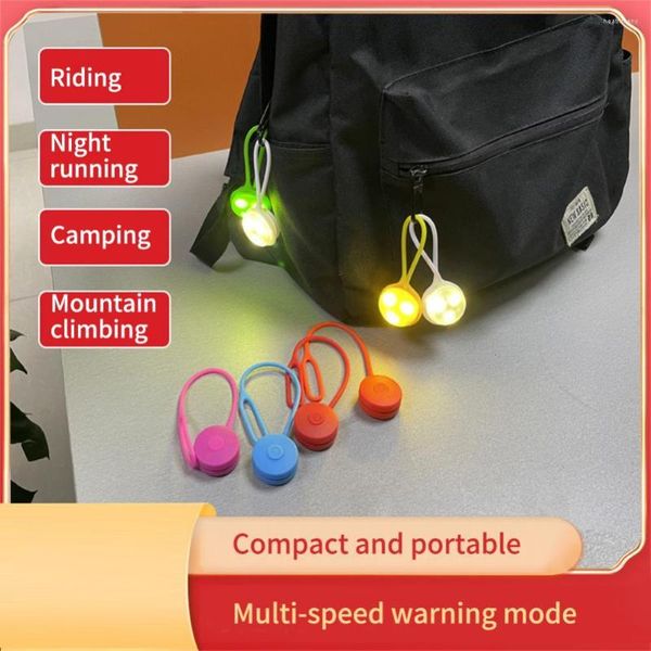 Luci notturne Zaino da esterno Silicone LED Mini Corsa Ciclismo Segnale flash Avvertimento Accessori per la guida