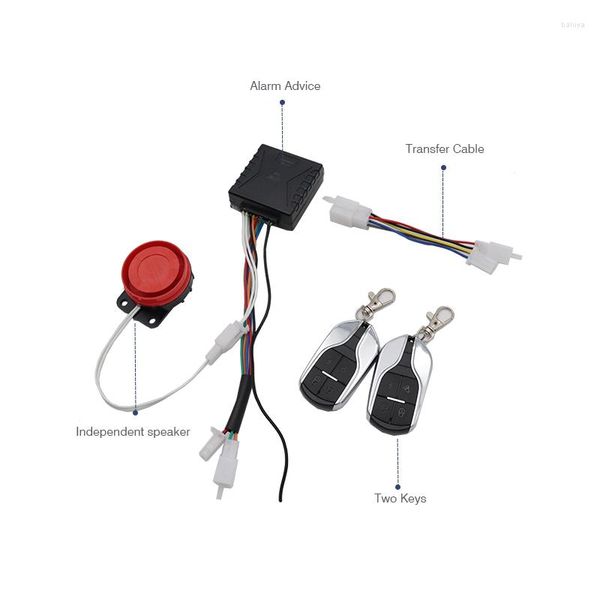 Dispositivo di allarme antifurto sicuro 48V 60V 72V per veicoli elettrici per tutte le ruote per scooter, triciclo, bicicletta, ciclomotore