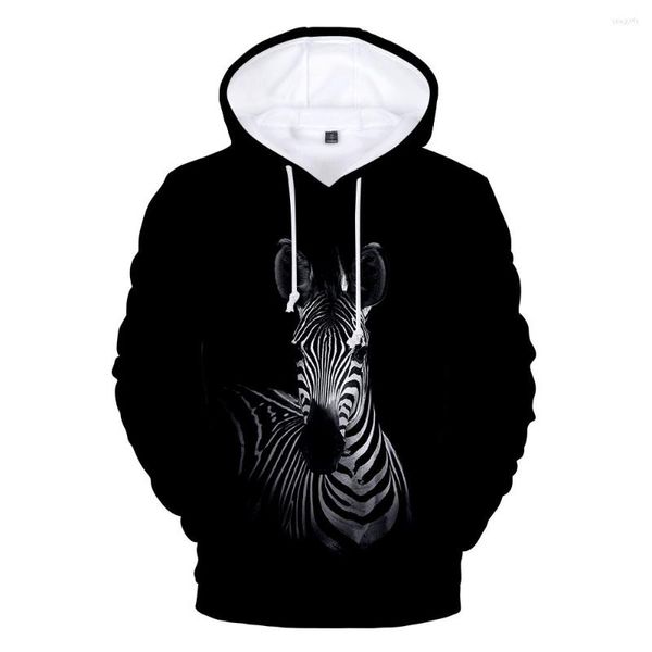 Hoodies masculinos Rholycrown Zebra Hooded Boy Sweatshirt Girl Campus de cavalo fofo 3D capuz adulto / garoto Brand Mesmo Pullover de Jaqueta de Estilo