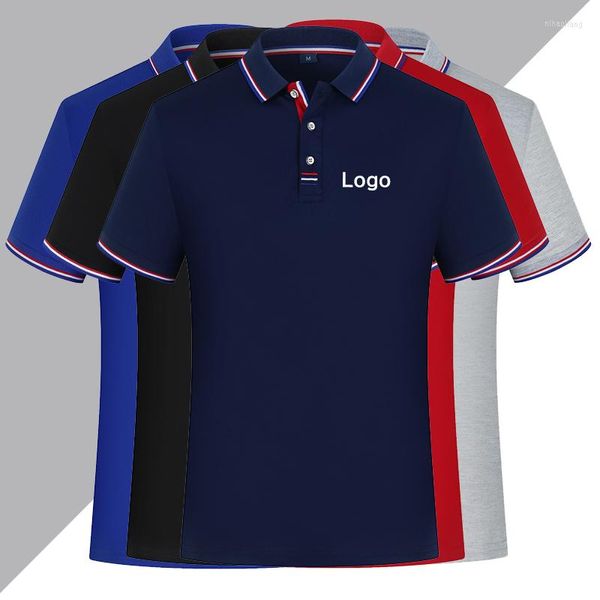 Polos masculinos Summer Men Men Camisa Polo Personalizada Imprima sua própria HD PO Design Mulheres respiráveis ​​Algodão curta Camisetas Tee Tops Tops