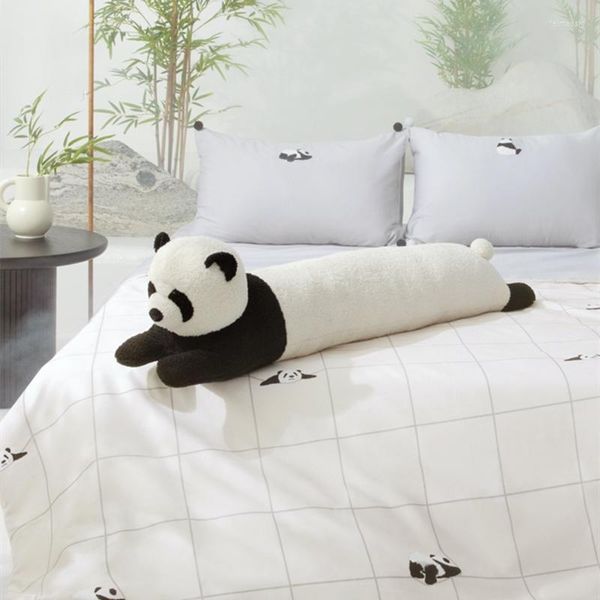 Travesseiro de travesseiro de luxuos panda de cachorro sofá confortável para trás quarto de decoração de decoração de decoração criativa 100cm