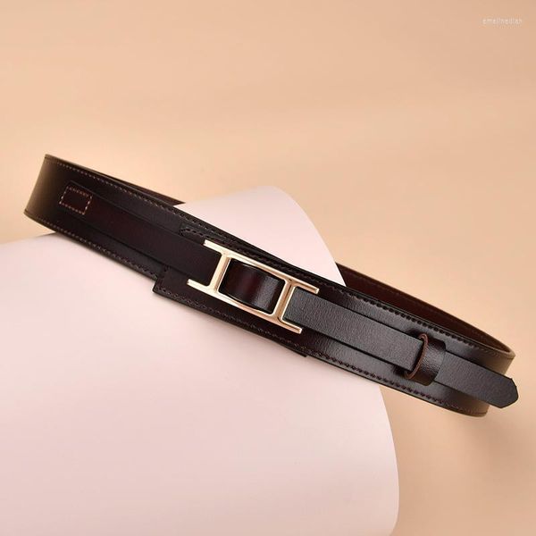 Belts Designer de cinto de couro feminino de alta qualidade Slim Waudand Moda