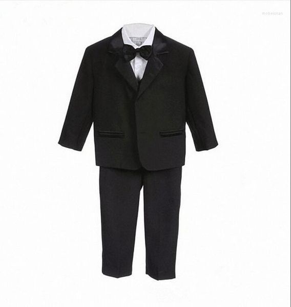 Set di abbigliamento Abito da smoking per neonato di alta qualità per matrimonio Blazer da bambino Set 5 pezzi: cappotto Gilet Camicia Cravatta Pantaloni Abito formale 1-3 anni