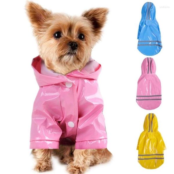 Vestuário para cães de cachorro ao ar livre pão de estimação Pet Rain Coat S-XL Jackets impermeáveis ​​com capuz