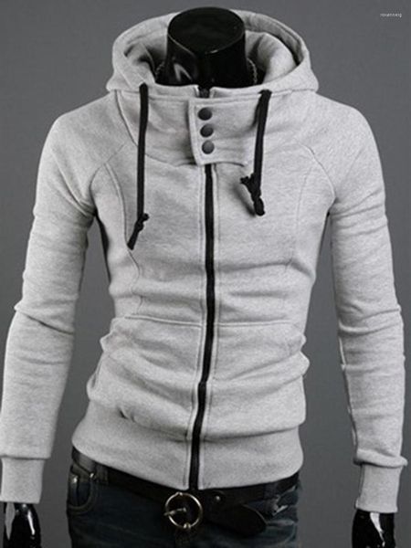 Erkek Hoodies Serin Erkekler Spor Kapşonlu Fermuar Yukarı İnce Hoodie Street Giyim Plus Boyut Sonbahar Uzun Kollu Üstler Kış Gündelik Erkek Sweatshirt 2023