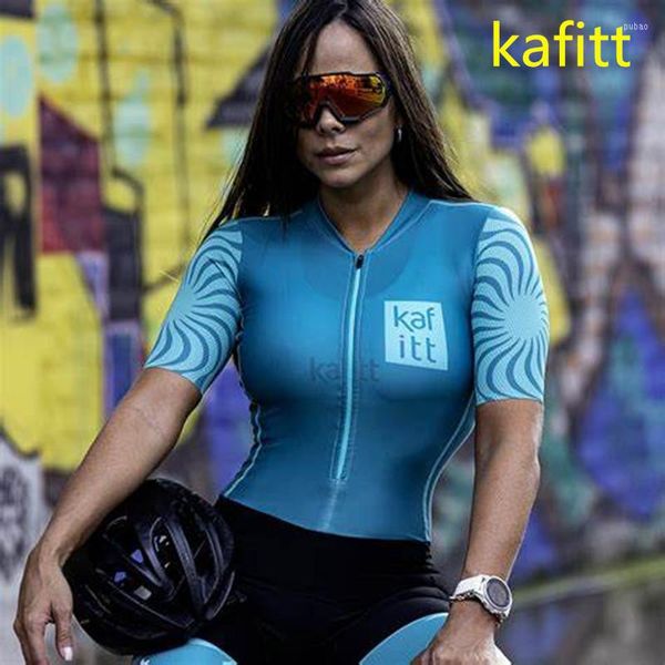 Motosiklet kıyafetleri 2023 Kafiwomen'sprofession triatlon takım elbise giyim bisiklet kaplamaları gövde maya ropa Ciclismo tulum kitleri