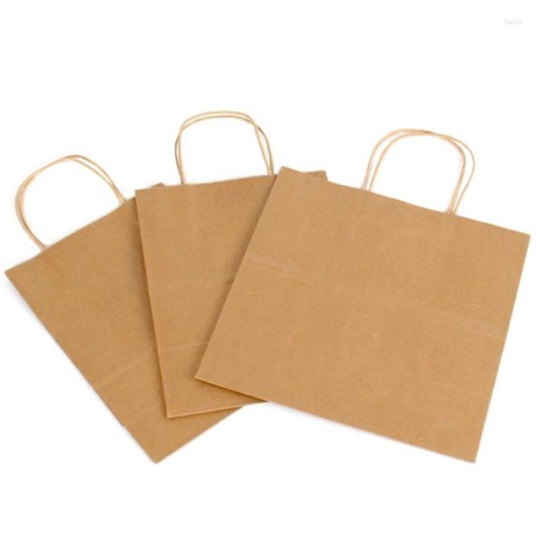 Decorações de Natal WSFS 30pcs / Multi-Kraft Paper Saco com Handle Wedding Festy Fashion Pano Sapatos Presente