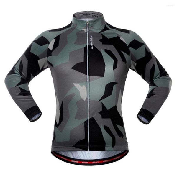 Giacche da corsa Primavera Autunno Equitazione Manica lunga Ciclismo Bicicletta Mountain bike Colthing per esercizi sportivi all'aria aperta Poliestere Verde militare