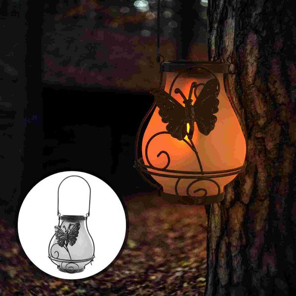 Подвесные лампы 1pc Солнечный световой садовый ландшафтный фонарь декоративный подвесной фонарь