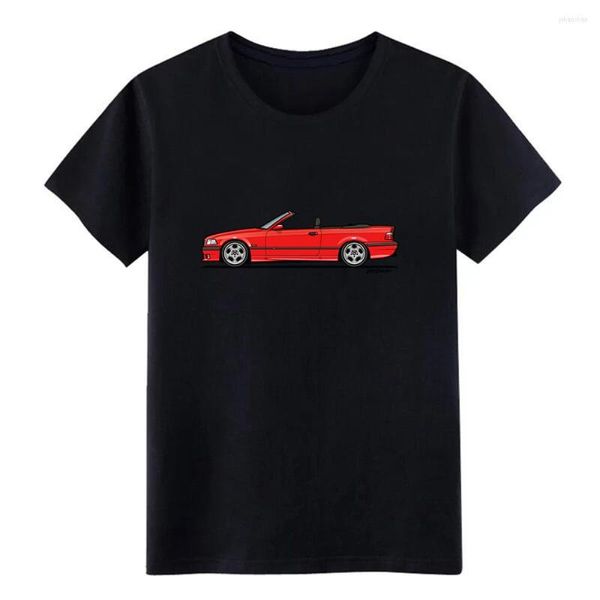 Herren T -Shirts 3 Serie E36 Red Cabrio Shirt Designs Kurzarm runden Hals Normal süße Gebäude Sommerstil Neuheit